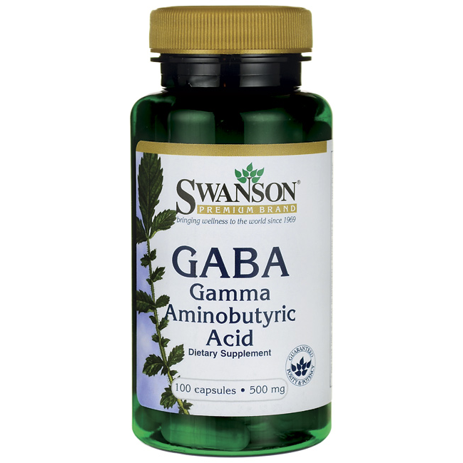 SWANSON GABA 500mg (gamma-aminosviestskābe N100