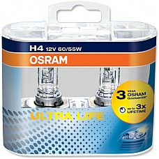 Spuldze priekšējā 12V OSRAM H4 Ultra Life 2 gab.