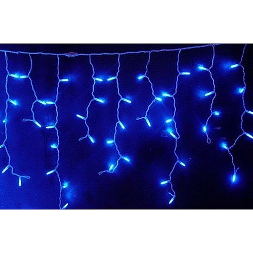 Zilu LED gaismiņu virtene lāsteku formā 200 lampiņas Zilu LED gaismiņu virtene lāsteku formā 200 lampiņas