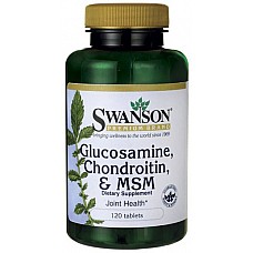 SWANSON Glukozamīns, Hondroitīns un MSM N120 
