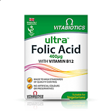 Vitabiotics  Ultra Folic Acid N60 folijskābe