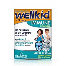 Vitabiotics  WellKid Immune N30 košļājamās tabletes bērniem 