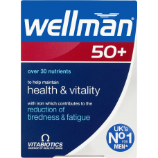 Vitabiotics: Wellman 50+ N30