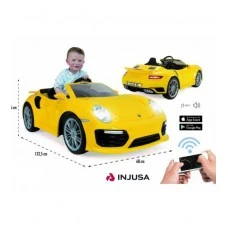 Akumulātoru vienvietīga bērnu ma&scaron;īna Porsche 911 turbo s 6V radiovadāmā no 3-6 gadiem I-7182 Spānija