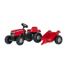 Bērnu traktors ar pedāļiem ar piekabi rollyKid MF  (2,5-5 gadiem) Vācija 012305