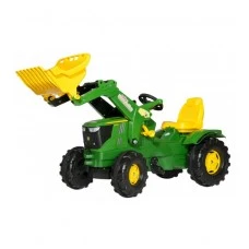 Traktors ar pedāļiem ar kausu rollyFarmtrac John Deere 6210R (3 - 8 gadiem ) Vācija 611096